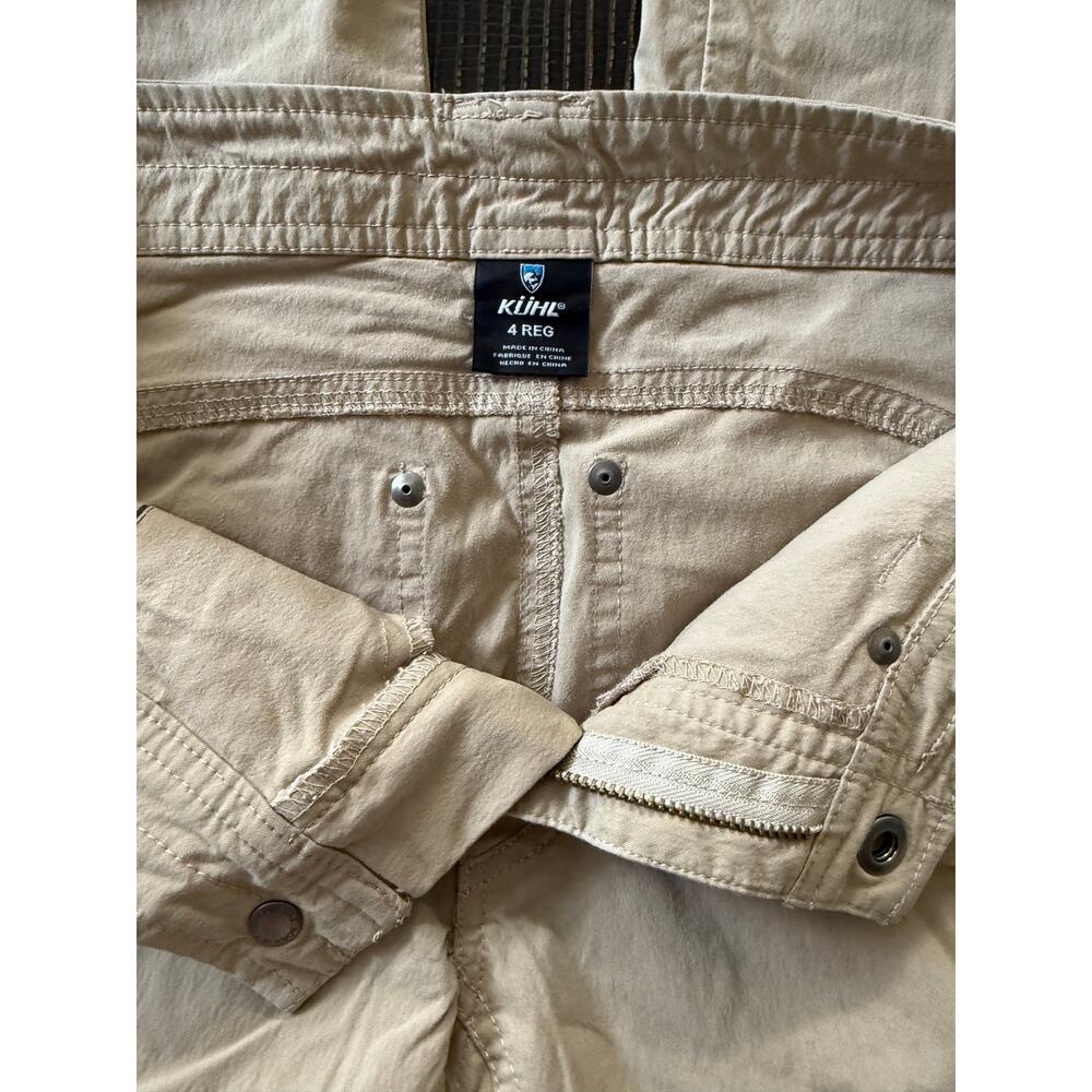 KÜHL High performance hiking pants/capris khaki color women’s Sz 4 GUC - Picture 7 of 10